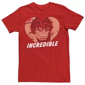 Мужская футболка с короткими рукавами Marvel Hulk Incredible Heart Licensed Character