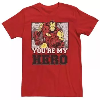Мужская футболка с короткими рукавами Marvel Iron Man You're My Hero Licensed Character