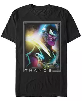 Мужская футболка с короткими рукавами marvel из коллекции комиксов neon splatter thanos Fifth Sun, черный