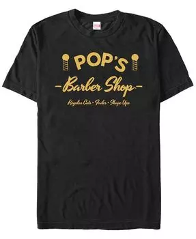 Мужская футболка с короткими рукавами Marvel Luke Cage Pop's Barber Shop Fifth Sun, черный