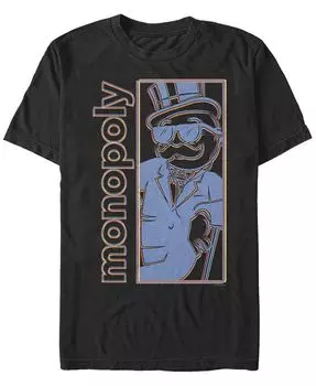 Мужская футболка с короткими рукавами Monopoly Colors с круглым вырезом Fifth Sun, черный