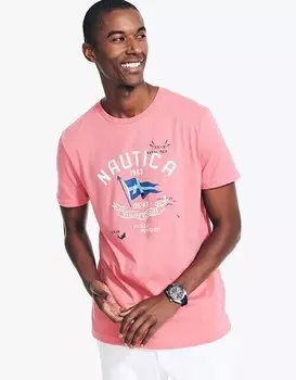 Мужская футболка с короткими рукавами Nautica, розовый