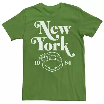 Мужская футболка с короткими рукавами Ninja Turtles New York 1984 Head Outline Licensed Character
