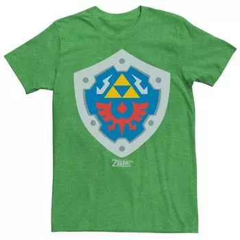 Мужская футболка с короткими рукавами Nintendo Link's Awakening Link's Hylian Shield Licensed Character