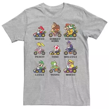 Мужская футболка с короткими рукавами Nintendo Mario Kart Racers Licensed Character