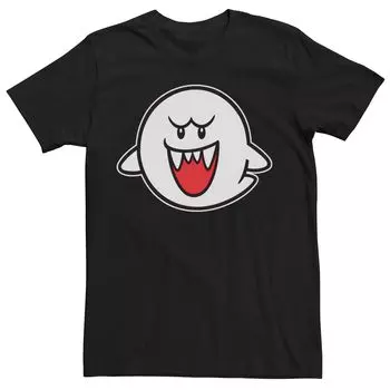 Мужская футболка с короткими рукавами Nintendo Super Mario Boo Licensed Character, черный