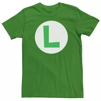 Мужская футболка с короткими рукавами Nintendo Super Mario Luigi Icon Licensed Character, цвет Kelly