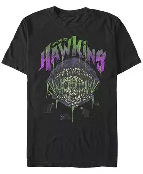 Мужская футболка с короткими рукавами «Очень странные дела» Demogorgon Welcome To Hawkins Fifth Sun, черный