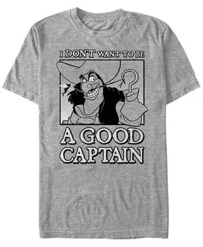 Мужская футболка с короткими рукавами «Питер Пэн Капитан Крюк» Disney «Не хороший капитан» Fifth Sun, серый