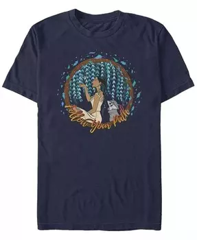 Мужская футболка с короткими рукавами Pocahontas and Meeko Fifth Sun, синий