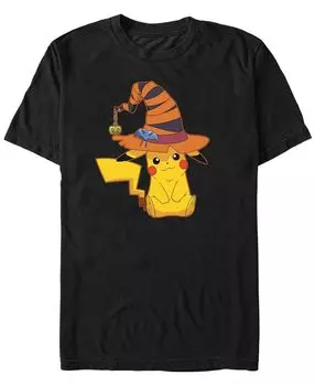 Мужская футболка с короткими рукавами pokemon pika witch Fifth Sun, черный