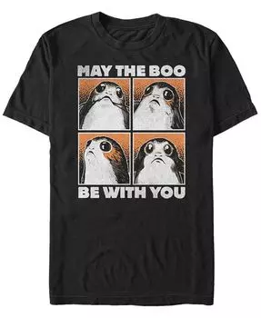 Мужская футболка с короткими рукавами «Porg May the Boo Be with You» из «Звездных войн» Fifth Sun, черный
