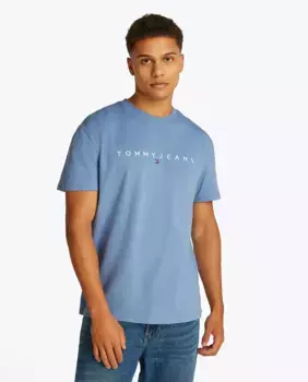 Мужская футболка с короткими рукавами, прямого кроя Tommy Jeans, голубой