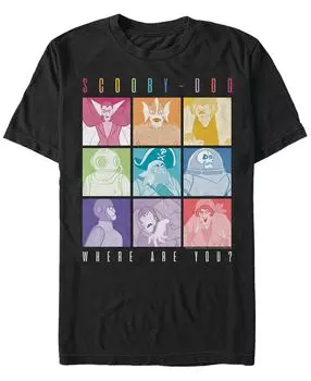 Мужская футболка с короткими рукавами rainbow monster box up scooby-doo Fifth Sun, черный