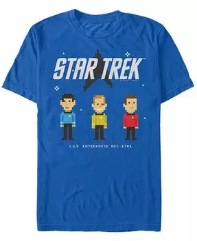 Мужская футболка с короткими рукавами Star Trek The Original Series Pixelated Crew Fifth Sun, синий