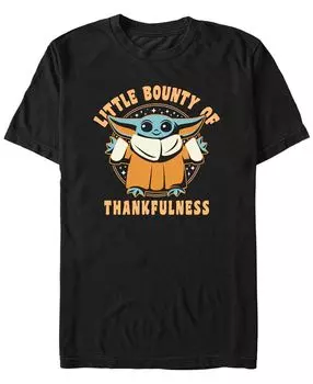 Мужская футболка с короткими рукавами star wars mandalorian thankfulness bounty Fifth Sun, черный