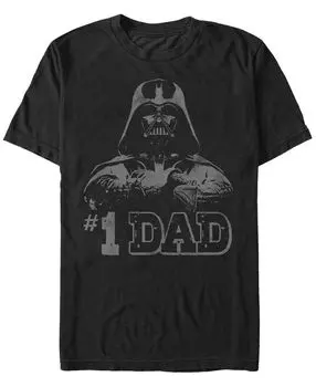 Мужская футболка с короткими рукавами star wars vader 1 dad retro, посвященная дню отца Fifth Sun, черный