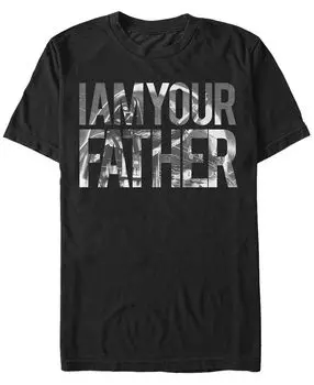 Мужская футболка с короткими рукавами star wars vader i am your father art fill Fifth Sun, черный
