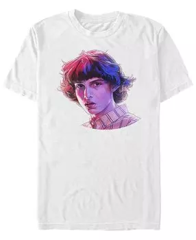 Мужская футболка с короткими рукавами stranger things mike big face Fifth Sun, белый