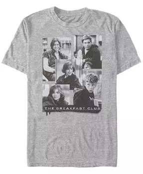 Мужская футболка с короткими рукавами The Breakfast Club с фотографиями персонажей Fifth Sun, серый