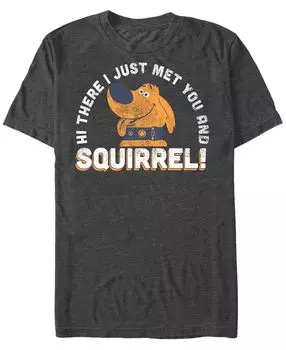 Мужская футболка с короткими рукавами up dug just met и squirrel disney pixar Fifth Sun, мульти