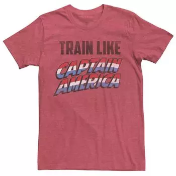 Мужская футболка с короткими рукавами в стиле Marvel Train Like Captain America Licensed Character