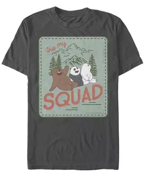 Мужская футболка с короткими рукавами we bare bears this my squad patch Fifth Sun, мульти