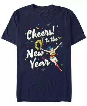 Мужская футболка с короткими рукавами Wonder Woman Wonderful New Year Fifth Sun, синий