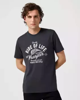 Мужская футболка с короткими рукавами Wrangler, чёрный