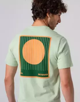 Мужская футболка с короткими рукавами зеленого цвета Skydiver, зеленый