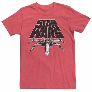 Мужская футболка с космическим логотипом Star Wars X-Wing в стиле ретро Licensed Character