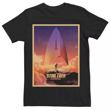 Мужская футболка с космическим рисунком Star Trek Discovery Licensed Character