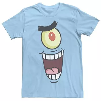 Мужская футболка с костюмом для лица «Губка Боб Планктон» Licensed Character, цвет Light Blue