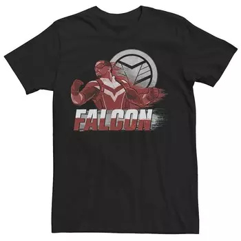 Мужская футболка с краской Marvel Falcon And The Winter Soldier Licensed Character, черный