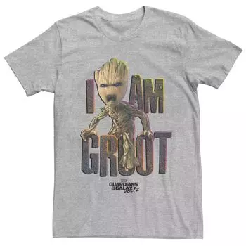 Мужская футболка с красочным плакатом Marvel Guardians Of The Galaxy 2 Groot Yell Licensed Character