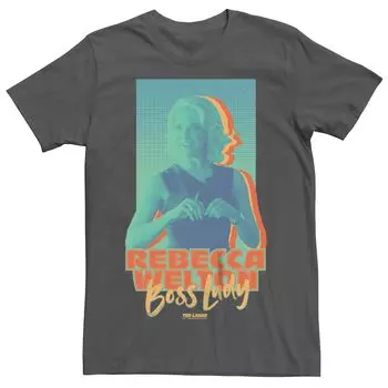 Мужская футболка с красочным портретом и графическим рисунком Ted Lasso Rebecca Welton Boss Lady Licensed Character