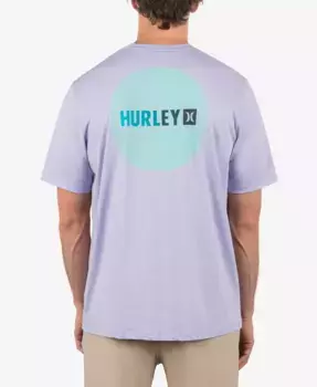 Мужская футболка с круглым градиентом с коротким рукавом Circle Gradient Hurley, фиолетовый