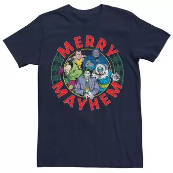 Мужская футболка с круглым логотипом Merry Mayhem «Лига справедливости» Licensed Character