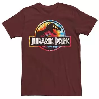 Мужская футболка с круглым логотипом «Парк Юрского периода» Tie Dye Licensed Character