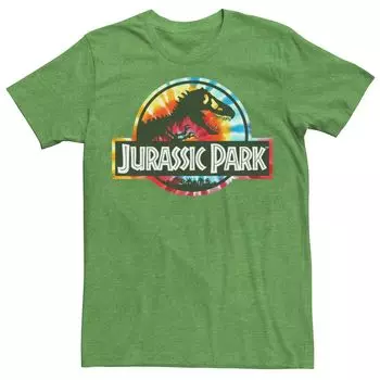 Мужская футболка с круглым логотипом «Парк Юрского периода» Tie Dye Licensed Character