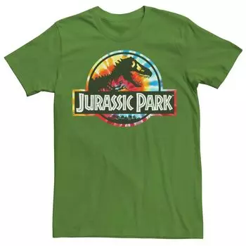 Мужская футболка с круглым логотипом «Парк Юрского периода» Tie Dye Licensed Character