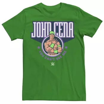 Мужская футболка с круглым логотипом WWE John Cena You Can't See Me Licensed Character, цвет Kelly