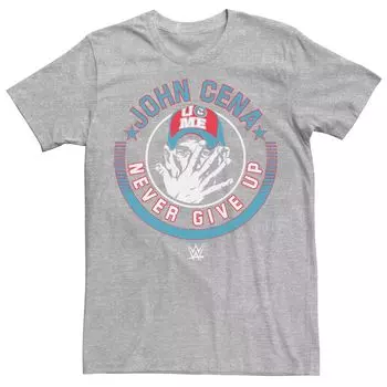Мужская футболка с круглым логотипом WWE John Cena Never Give Up Licensed Character
