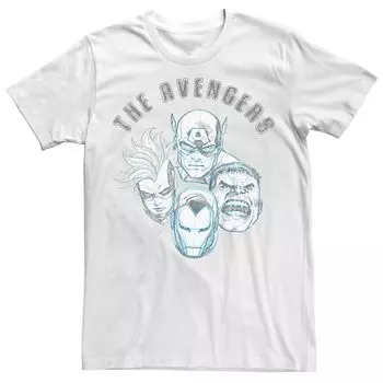 Мужская футболка с круглым плакатом «Мстители» Marvel