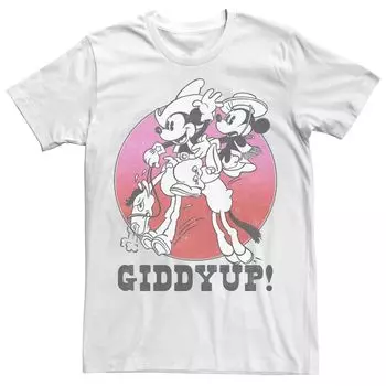 Мужская футболка с круглым портретом Микки и Минни Гиддюп Disney Disney Licensed Character