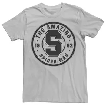 Мужская футболка с круглым текстом The Amazing Spider-Man Marvel