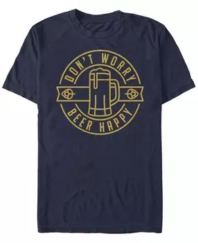 Мужская футболка с круглым вырезом beer happy с короткими рукавами Fifth Sun, синий