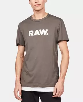 Мужская футболка с круглым вырезом holorn raw с графическим логотипом G-Star Raw, мульти