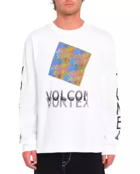 Мужская футболка с круглым вырезом и длинными рукавами Volcom, белый