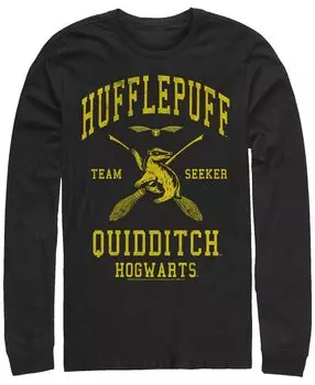 Мужская футболка с круглым вырезом и длинными рукавами deathly hallows 2 hp quidditch seeker Fifth Sun, черный